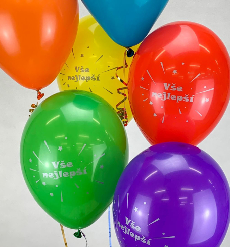 Party balónky - mix výrazných barev (6ks) - BL01-5001