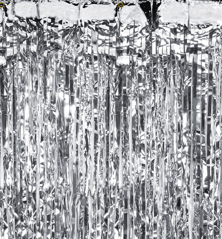 Fotostěna - Party curtain, silver (1 ks) - ZV4002
