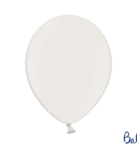 Party balónky - Strong Balloons Ø 30 cm, Metallic Pure White (1 ks) - BL05-0002