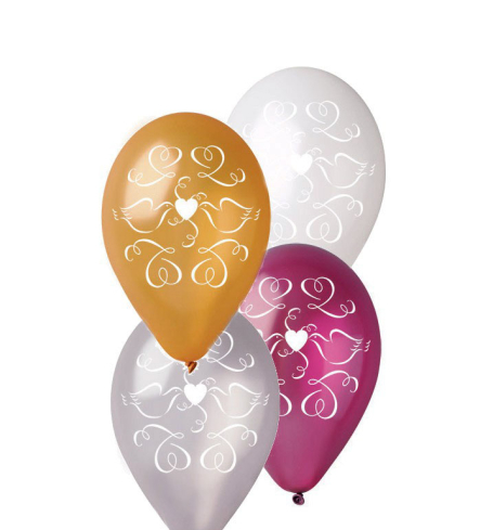 Balóny so svadobným ornamentom (5ks) - BL01-5933