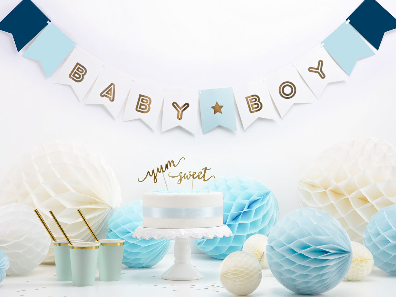 Party girlanda - Banner Baby Boy, mix (1 ks) - GR4012