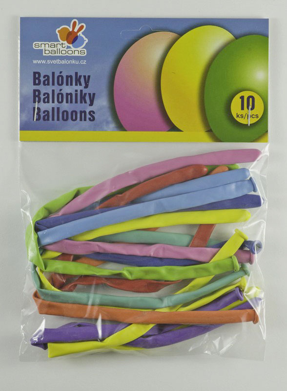 Balóny modelovacie mix farieb -10 balónov - BL01-5936
