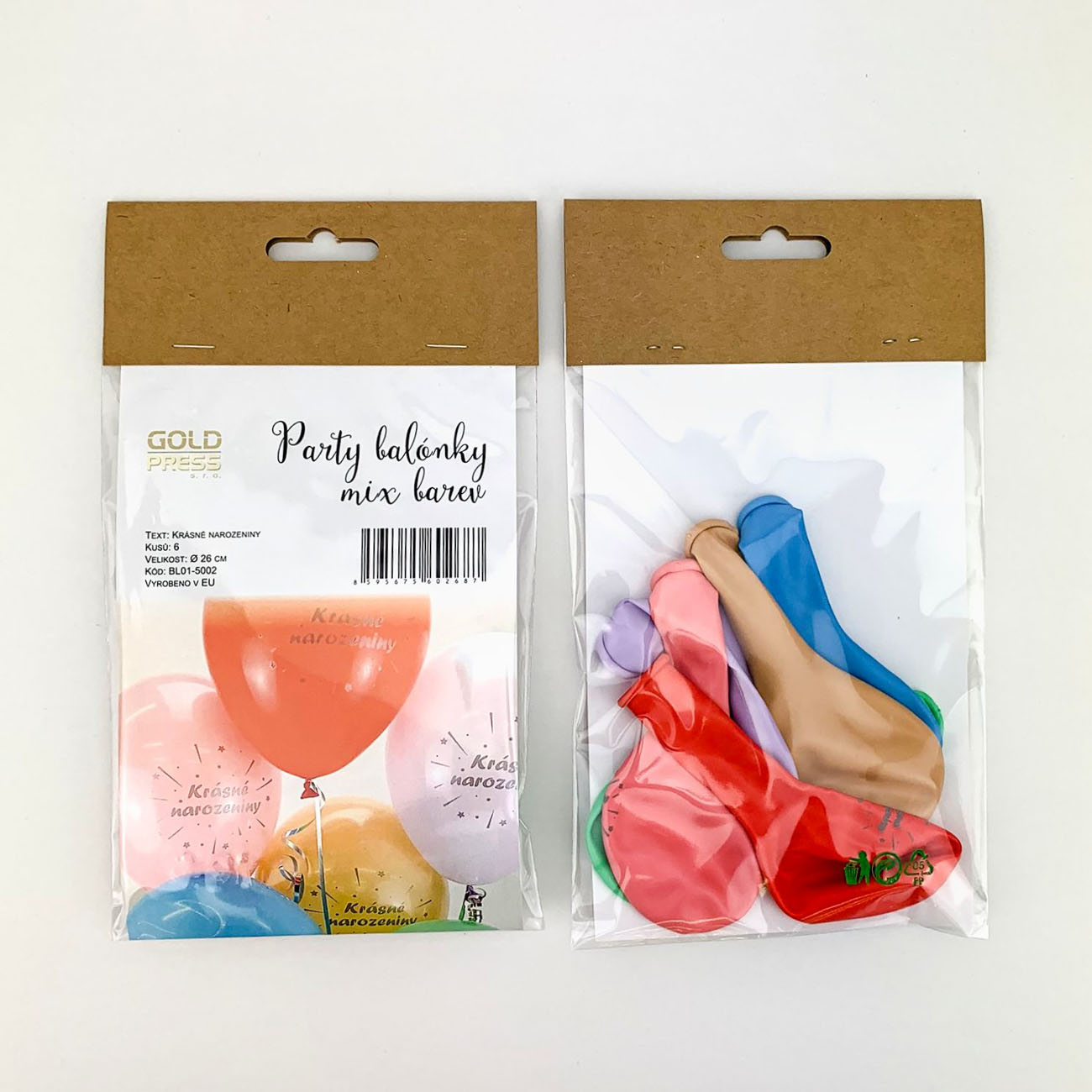 Party balónky - mix pastelových barev (6ks) - BL01-5002