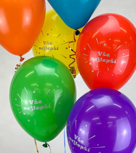 Party balónky - mix výrazných barev (6ks) - BL01-5001