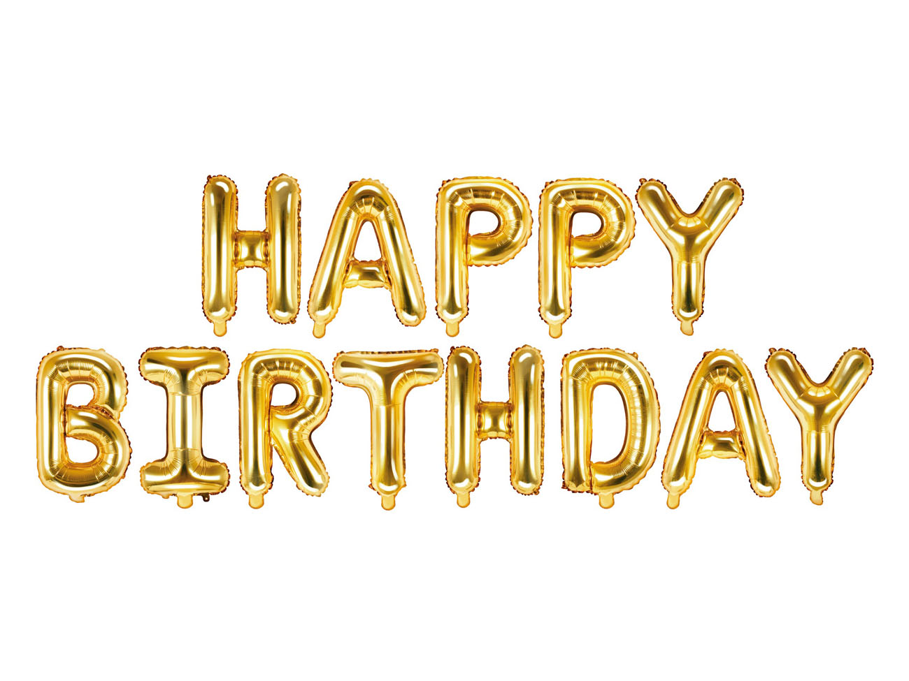 Párty balónik - folióvý - Happy Birthday, gold (1 ks) - BL02-0006