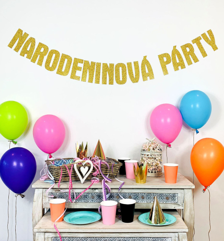 Party girlanda - Narodeninová párty (1ks) - GR5054-S