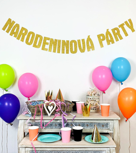 Party girlanda - Narodeninová párty (1ks) - GR5054-S