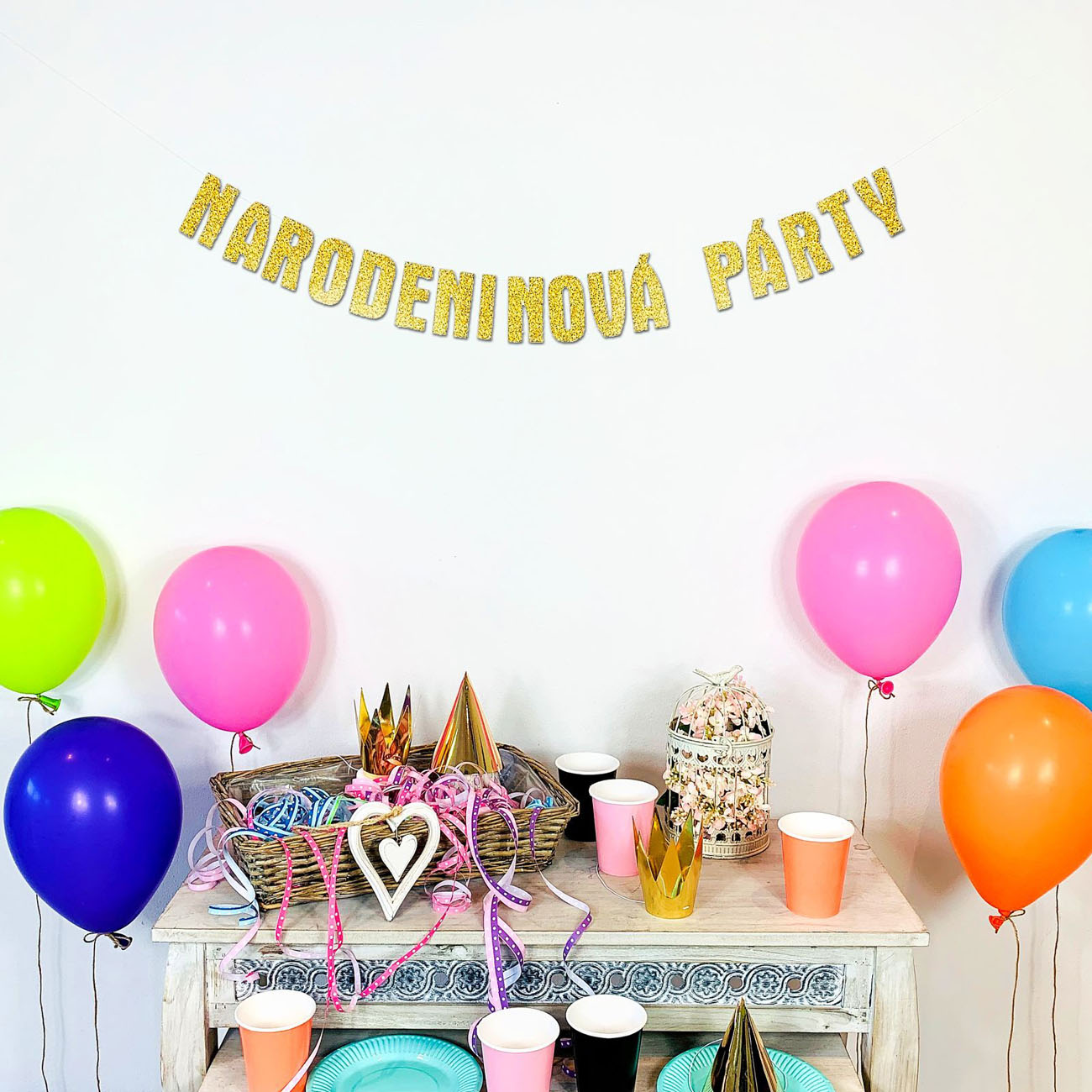 Party girlanda - Narodeninová párty (1ks) - GR5055-S
