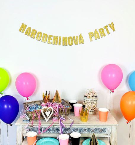 Party girlanda - Narodeninová párty (1ks) - GR5055-S