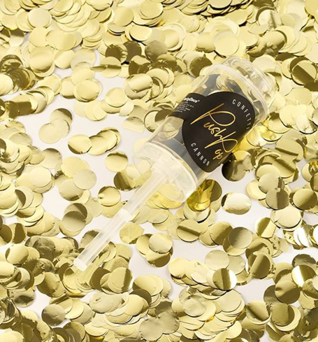 Party konfety push pop zlaté - KF5306