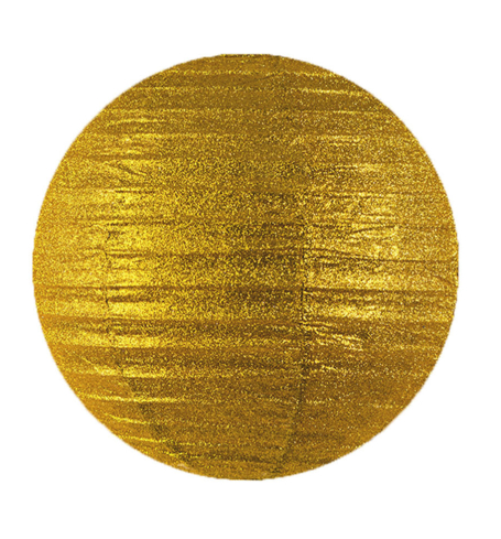 Lampion - Glittery lantern, gold, Ø 25 cm (1 ks) - LP4009