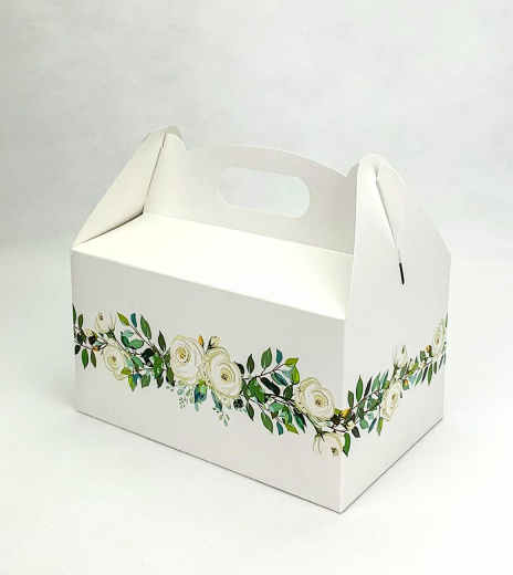 Svadobná krabička stredná s bielymi ružami - K56-4017-01