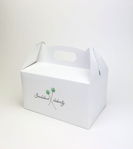 Svatební krabička střední s květy česneku - K56-4005-01