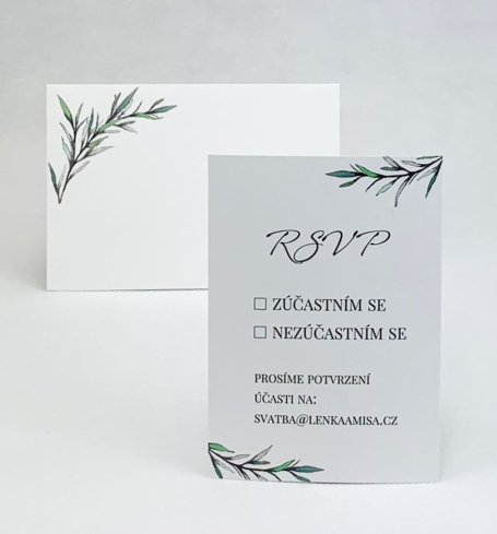 Svadobná kartička s rozmarínom - RS4000