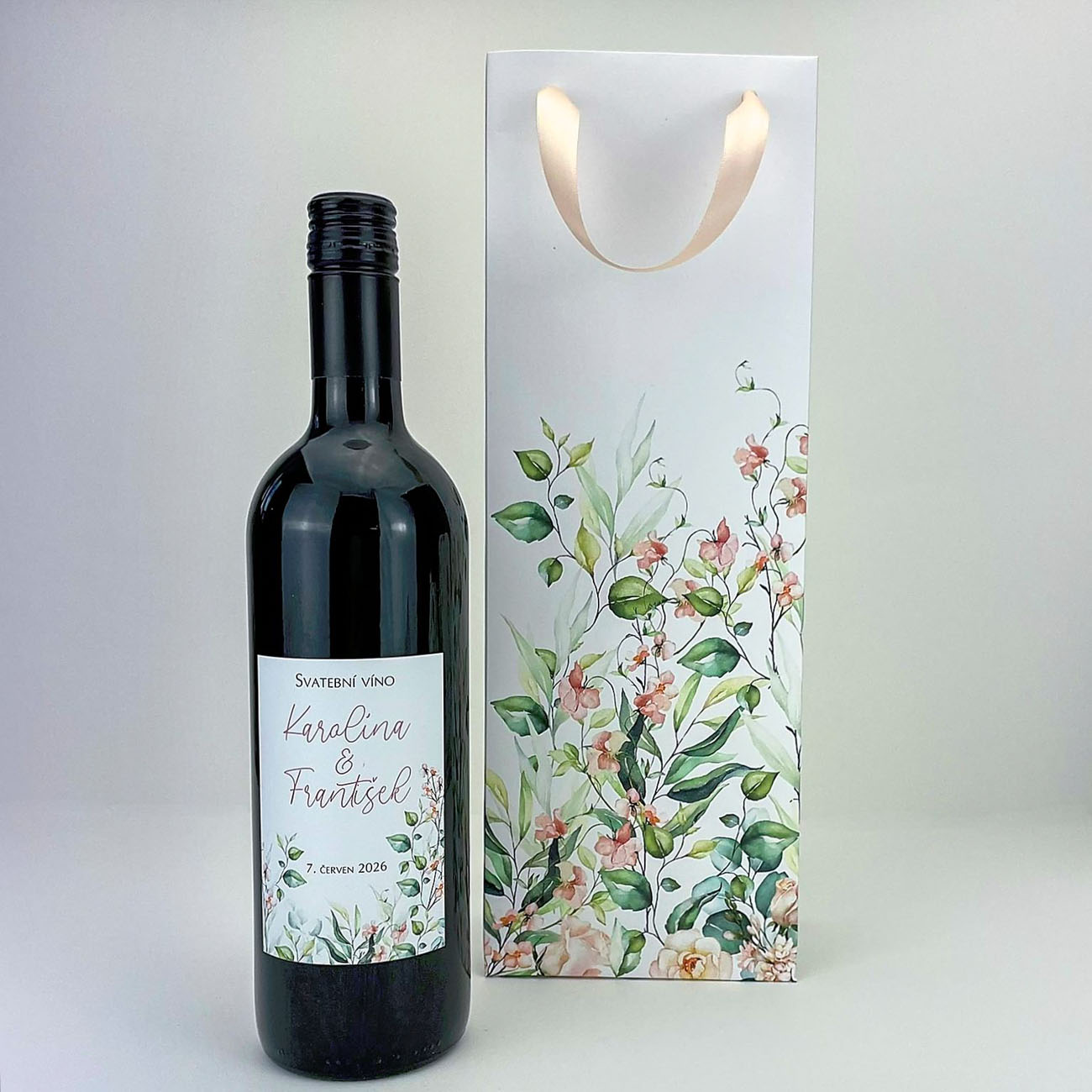 Dárková svatební taška na víno - PT03-2199A-60