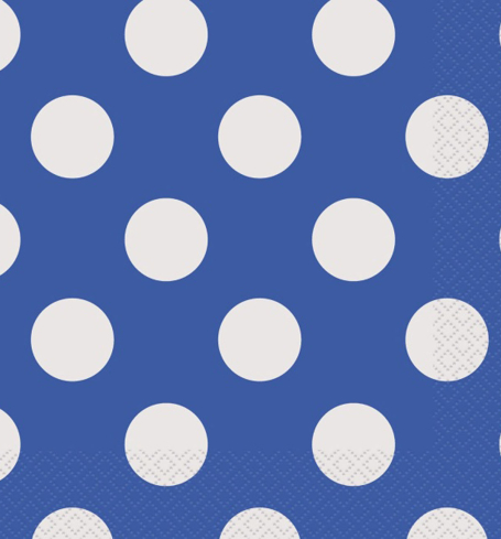 Papírový ubrousek modrý s puntíky (16 ks) - UB5100