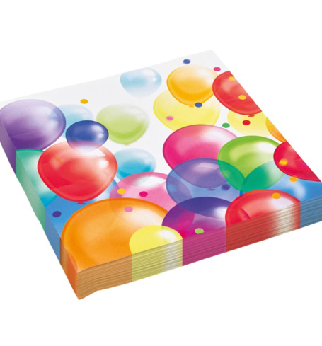 Papírový ubrousek s balónky (20 ks) - UB5107