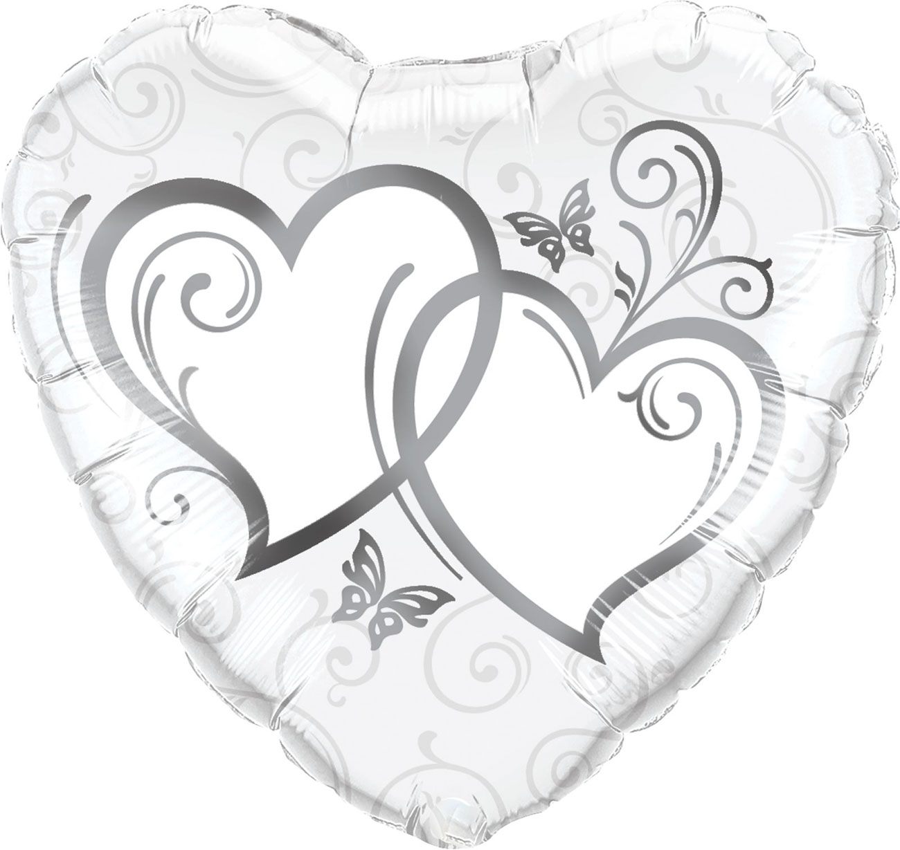 Fóliový balonek ve tvaru srdce, stříbrná - BL02-5903