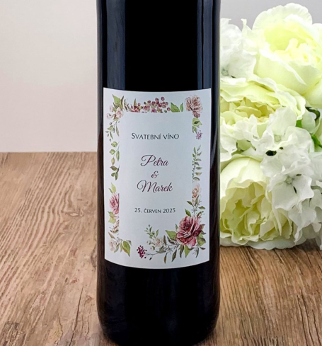 Svadobná etiketa na víno - ETV2141-2