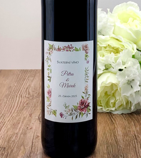Svadobná etiketa na víno - ETV2141-2