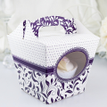 Svatební krabička na cupcake - K11-1006-01 - Fialová