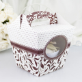 Svatební krabička na cupcake - K11-1009-01 - Hnědá