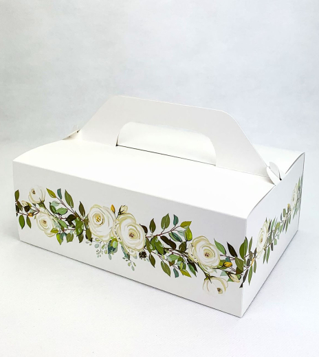 Svatební krabička s bílými růžemi - K50-4017-01