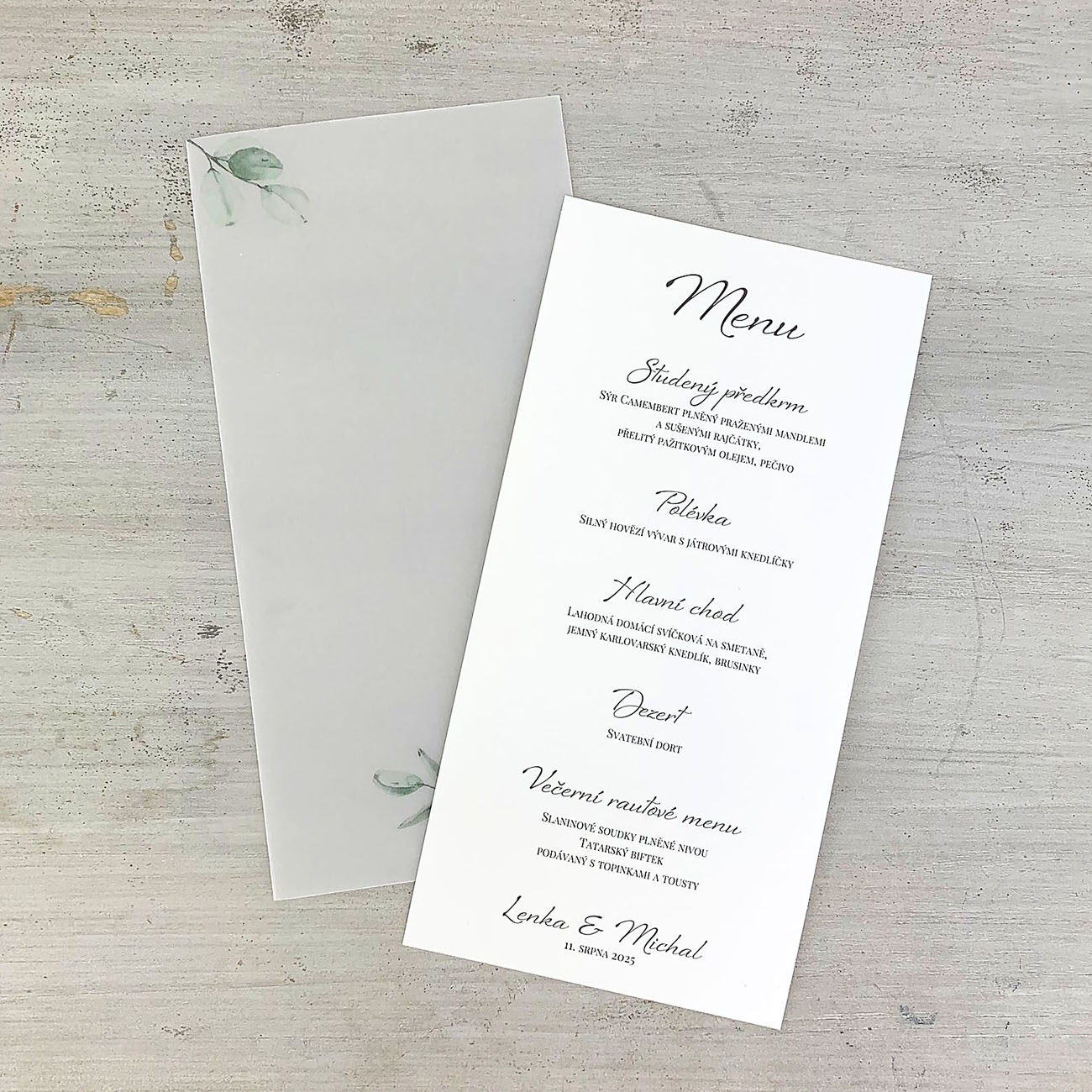 Svatební menu - M2151