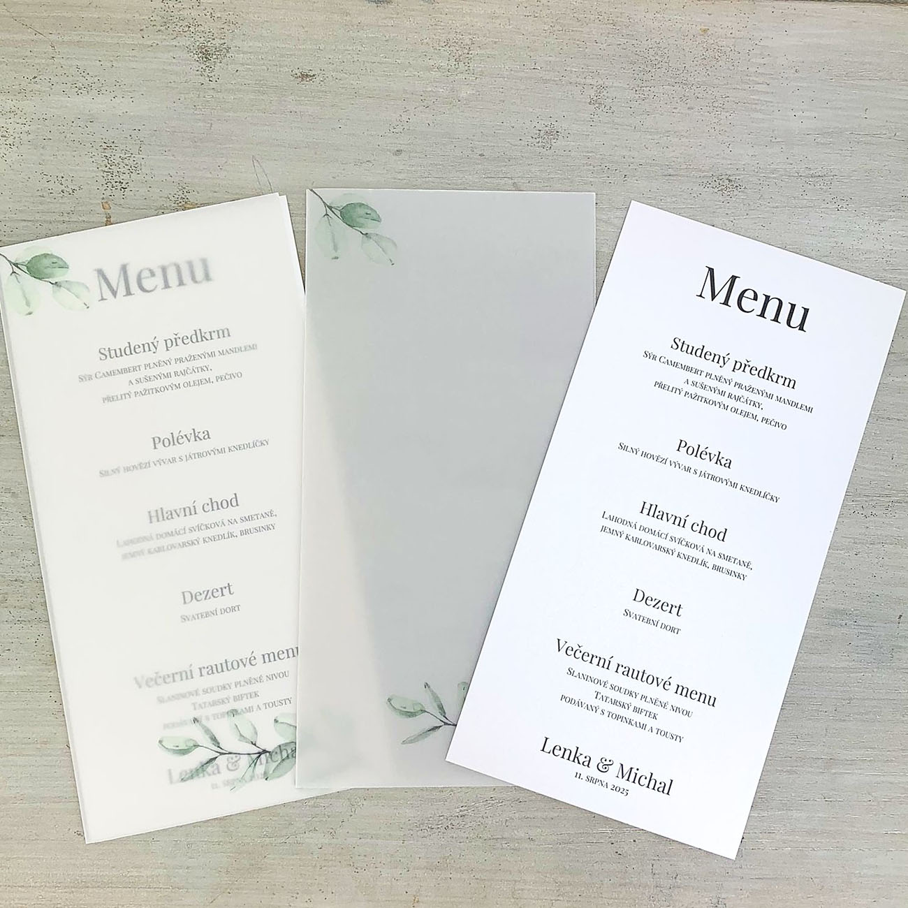 Svatební menu - M2156
