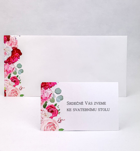 Svadobná pozvánka s ružami a pivonkami - P4022